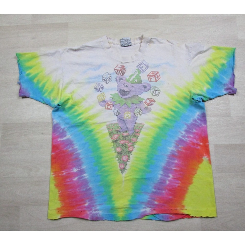 Vintage Grateful Dead T-Shirt (XL) 1991 Spring Tour Liquid Blue Bear Juggling